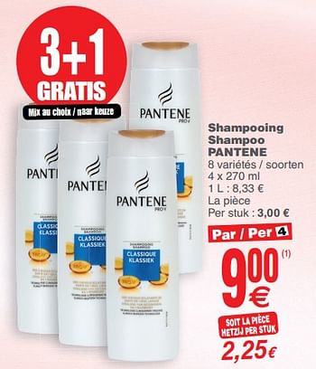 Promotions Shampooing shampoo pantene - Pantene - Valide de 12/06/2018 à 18/06/2018 chez Cora
