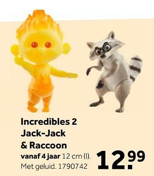 Promoties Incredibles 2 jack-jack + raccoon - PIXAR - Geldig van 04/06/2018 tot 24/06/2018 bij Intertoys