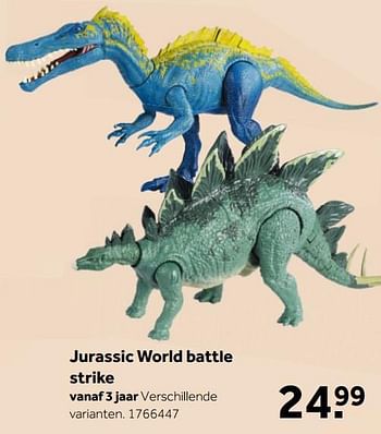 Promoties Jurassic world battle strike - Jurassic World - Geldig van 04/06/2018 tot 24/06/2018 bij Intertoys