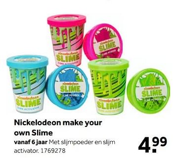 Promoties Nickelodeon make your own slime - Nickelodeon - Geldig van 04/06/2018 tot 24/06/2018 bij Intertoys