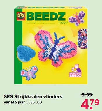Promoties Ses strijkkralen vlinders - SES - Geldig van 04/06/2018 tot 24/06/2018 bij Intertoys