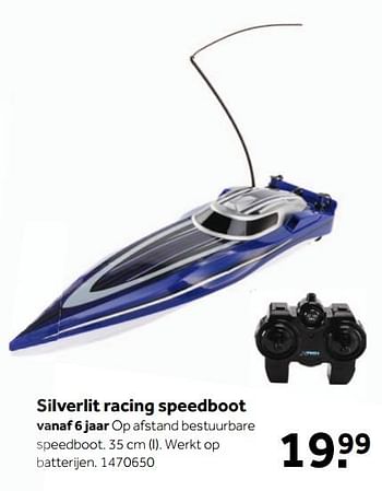 Promoties Silverlit racing speedboot - Silverlit - Geldig van 04/06/2018 tot 24/06/2018 bij Intertoys