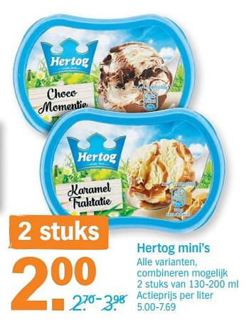 Promoties Hertog mini`s - Hertog - Geldig van 11/06/2018 tot 18/06/2018 bij Albert Heijn