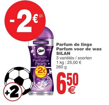 Promoties Parfum de linge parfum voor de was silan - Silan - Geldig van 12/06/2018 tot 18/06/2018 bij Cora
