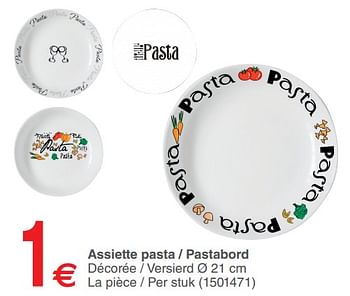 Promoties Assiette pasta - pastabord - Huismerk - Cora - Geldig van 12/06/2018 tot 25/06/2018 bij Cora