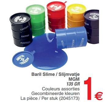 Promoties Baril slime - slijmvatje mgm 135 gr - Huismerk - Cora - Geldig van 12/06/2018 tot 25/06/2018 bij Cora