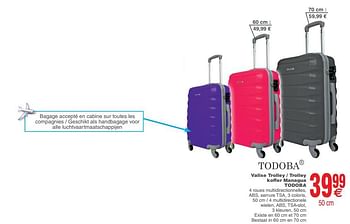 Promotions Valise trolley - trolley koffer managua todoba - Todoba - Valide de 12/06/2018 à 25/06/2018 chez Cora