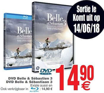 Promoties Dvd belle + sébastien 3 dvd belle + sébastiaan 3 - Huismerk - Cora - Geldig van 12/06/2018 tot 25/06/2018 bij Cora