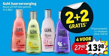 Promoties 4 x shampoo zilver - Guhl - Geldig van 12/06/2018 tot 24/06/2018 bij Kruidvat