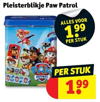 Promoties Pleisterblikje paw patrol - PAW  PATROL - Geldig van 12/06/2018 tot 24/06/2018 bij Kruidvat