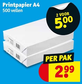 Promoties Printpapier a4 - Huismerk - Kruidvat - Geldig van 12/06/2018 tot 24/06/2018 bij Kruidvat
