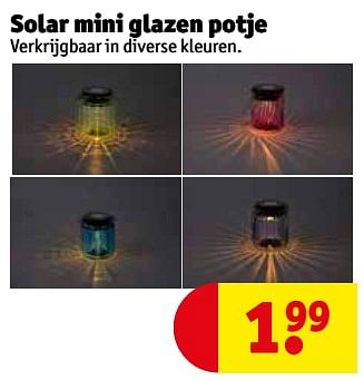 Promoties Solar mini glazen potje - Huismerk - Kruidvat - Geldig van 12/06/2018 tot 24/06/2018 bij Kruidvat