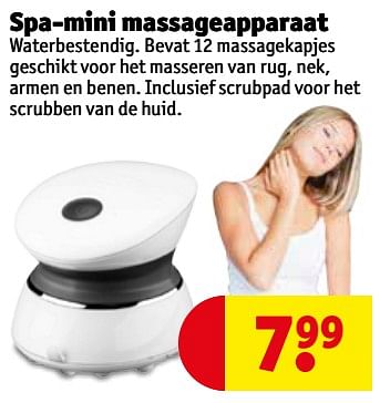 Promoties Spa-mini massageapparaat - Huismerk - Kruidvat - Geldig van 12/06/2018 tot 24/06/2018 bij Kruidvat