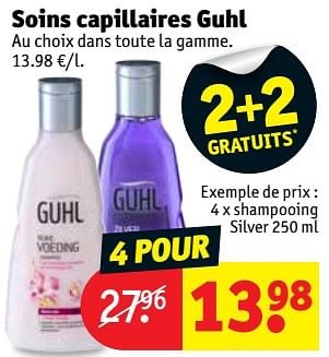 Promoties 4 x shampooing silver - Guhl - Geldig van 12/06/2018 tot 24/06/2018 bij Kruidvat