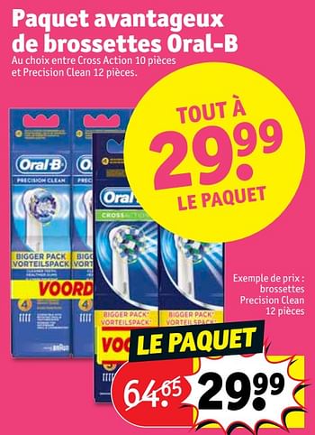 Promotions Brossettes precision clean - Oral-B - Valide de 12/06/2018 à 24/06/2018 chez Kruidvat
