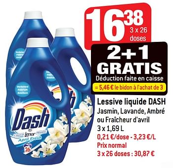 Promotions Lessive liquide dash - Dash - Valide de 13/06/2018 à 19/06/2018 chez Smatch