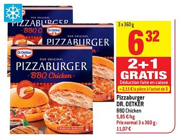 Promotions Pizzaburger dr. oetker - Dr. Oetker - Valide de 13/06/2018 à 19/06/2018 chez Match
