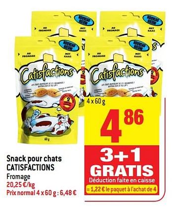 Promotions Snack pour chats catisfactions - Catisfactions - Valide de 13/06/2018 à 19/06/2018 chez Match