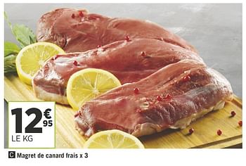 Promotions Magret de canard frais x 3 - Produit Maison - Géant Casino - Valide de 12/06/2018 à 24/06/2018 chez Géant Casino