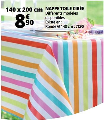 Promoties Nappe toile cirée - Huismerk - Auchan - Geldig van 13/06/2018 tot 19/06/2018 bij Auchan