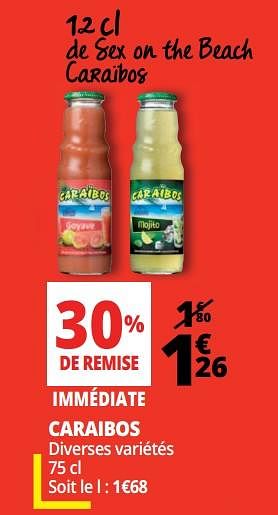 Promoties Immédiate caraibos - Caraibos - Geldig van 13/06/2018 tot 19/06/2018 bij Auchan