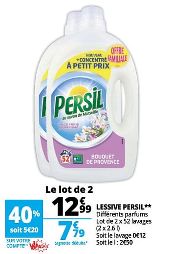 Promotions Lessive persil - Persil - Valide de 13/06/2018 à 19/06/2018 chez Auchan Ronq