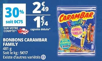 Promotions Bonbons carambar family - Carambar - Valide de 13/06/2018 à 19/06/2018 chez Auchan Ronq