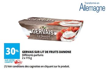 Promotions Gervais sur lit de fruits danone - Danone - Valide de 13/06/2018 à 19/06/2018 chez Auchan Ronq