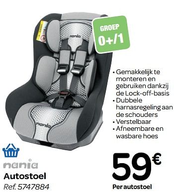 Promoties Autostoel - Nania - Geldig van 13/06/2018 tot 02/07/2018 bij Carrefour