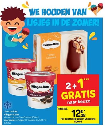 Promoties Ijs en sticks häagen-dazs - Haagen-Dazs - Geldig van 13/06/2018 tot 25/06/2018 bij Carrefour