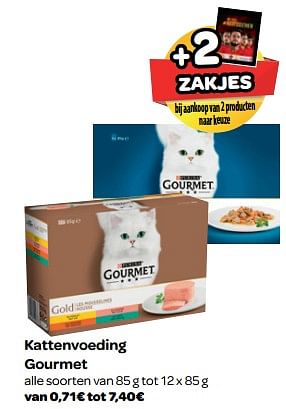 Promoties Kattenvoeding gourmet - Purina - Geldig van 13/06/2018 tot 25/06/2018 bij Carrefour