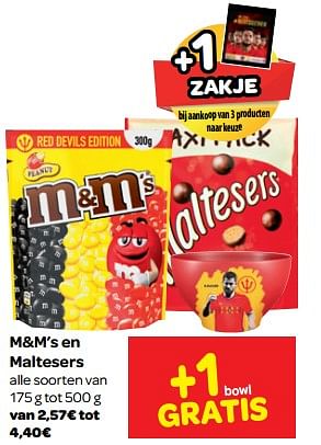 Promotions M+m`s en maltesers - M&M 's - Valide de 13/06/2018 à 25/06/2018 chez Carrefour