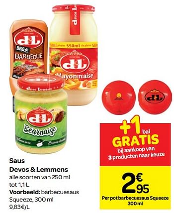 Promoties Saus devos + lemmens - Devos Lemmens - Geldig van 13/06/2018 tot 25/06/2018 bij Carrefour