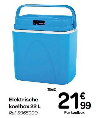Promoties Elektrische koelbox 22 l - Huismerk - Carrefour  - Geldig van 13/06/2018 tot 25/06/2018 bij Carrefour