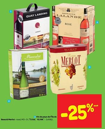 Promoties Vin de pays de l`île de - Rode wijnen - Geldig van 13/06/2018 tot 25/06/2018 bij Carrefour