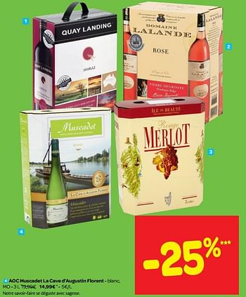 Promotions Aoc muscadet la cave d`augustin florent - Vins blancs - Valide de 13/06/2018 à 25/06/2018 chez Carrefour