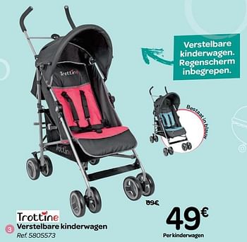 Promoties Verstelbare kinderwagen - Trottine - Geldig van 13/06/2018 tot 02/07/2018 bij Carrefour