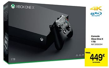 Promotions Console xbox one x 1 tb - Microsoft - Valide de 13/06/2018 à 25/06/2018 chez Carrefour