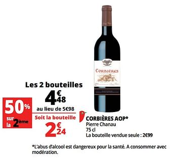 Promotions Corbières aop - Vins rouges - Valide de 13/06/2018 à 26/06/2018 chez Auchan Ronq