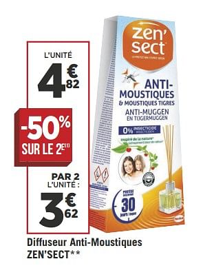 Promotions Diffuseur anti-moustiques zen`sect - Zensect - Valide de 12/06/2018 à 24/06/2018 chez Géant Casino