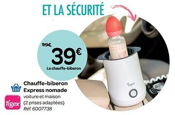 Promotions Chauffe-biberon express nomade - Tigex - Valide de 13/06/2018 à 02/07/2018 chez Carrefour