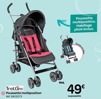 Promoties Poussette multiposition - Trottine - Geldig van 13/06/2018 tot 02/07/2018 bij Carrefour