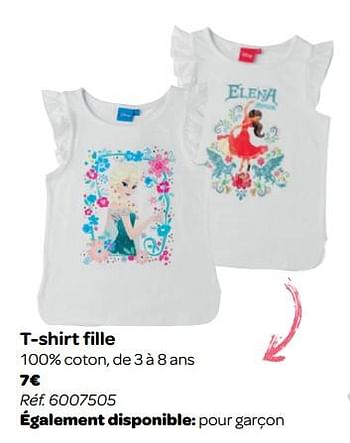 Promotions T-shirt fille - Produit maison - Carrefour  - Valide de 13/06/2018 à 02/07/2018 chez Carrefour