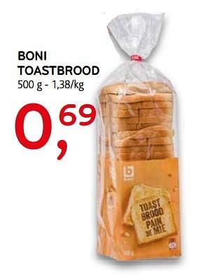 Promoties Boni toastbrood - Boni - Geldig van 13/06/2018 tot 19/06/2018 bij C&B