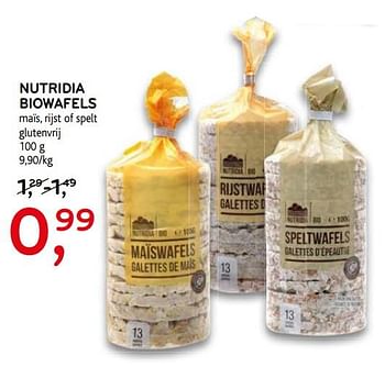 Promoties Nutridia biowafels - Nutridia - Geldig van 13/06/2018 tot 19/06/2018 bij C&B