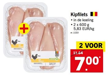 Promoties Kipfilets - Huismerk - Lidl - Geldig van 18/06/2018 tot 23/06/2018 bij Lidl