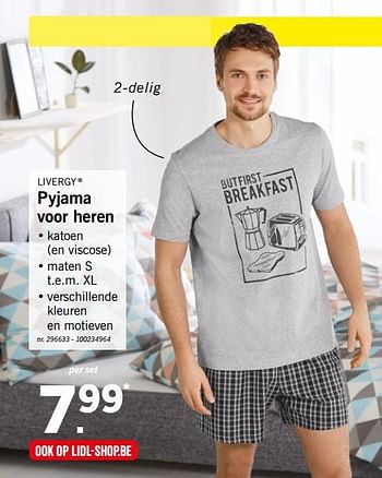 Promoties Pyjama voor heren - Livergy - Geldig van 18/06/2018 tot 23/06/2018 bij Lidl