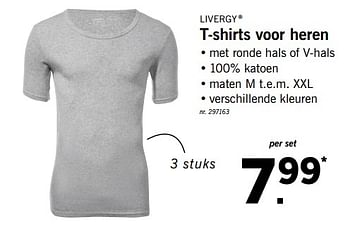 Promoties T-shirts voor heren - Livergy - Geldig van 18/06/2018 tot 23/06/2018 bij Lidl