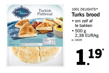 Promoties Turks brood - 1001 Delights - Geldig van 18/06/2018 tot 23/06/2018 bij Lidl