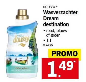 Promoties Wasverzachter dream destination - Doussy - Geldig van 18/06/2018 tot 23/06/2018 bij Lidl